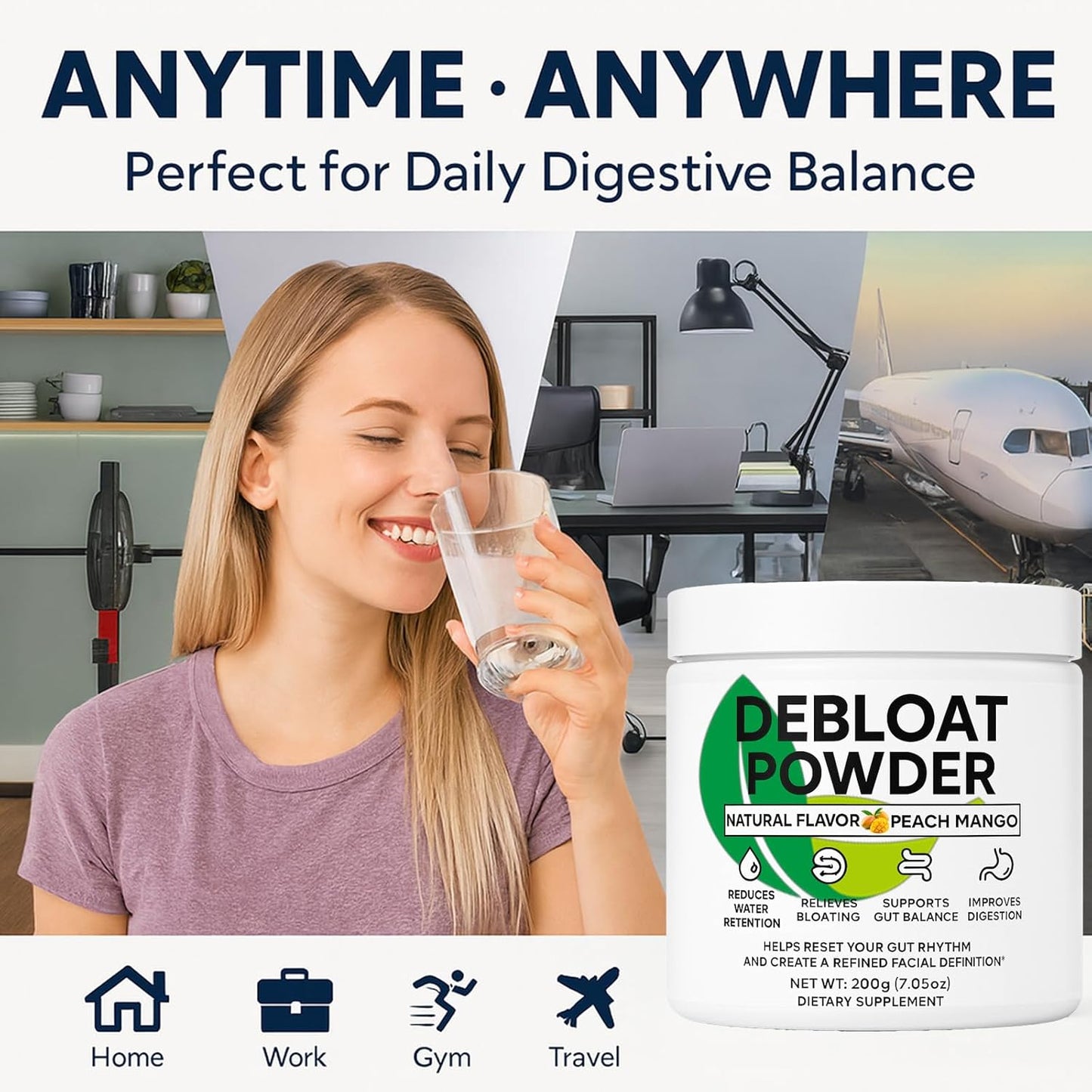 Debloat Powder for Supports Digestive Comfort & Bloating Relief